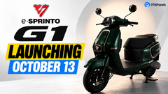 e-SPRINTO G1 Electric Scooter to Launch in India on October 13